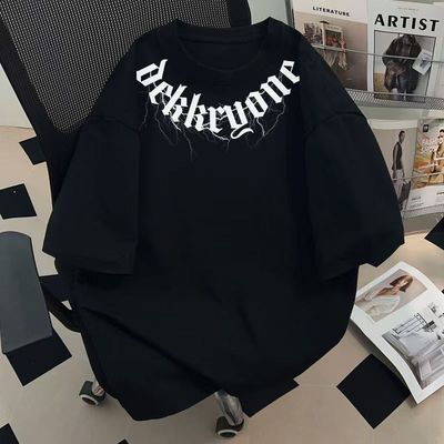 美式潮牌hiphop短袖T恤男女宽松