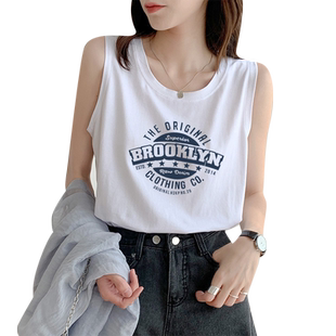 夏季新款白色清凉吊带背心女内搭大码外穿修身打底宽肩带无袖上衣