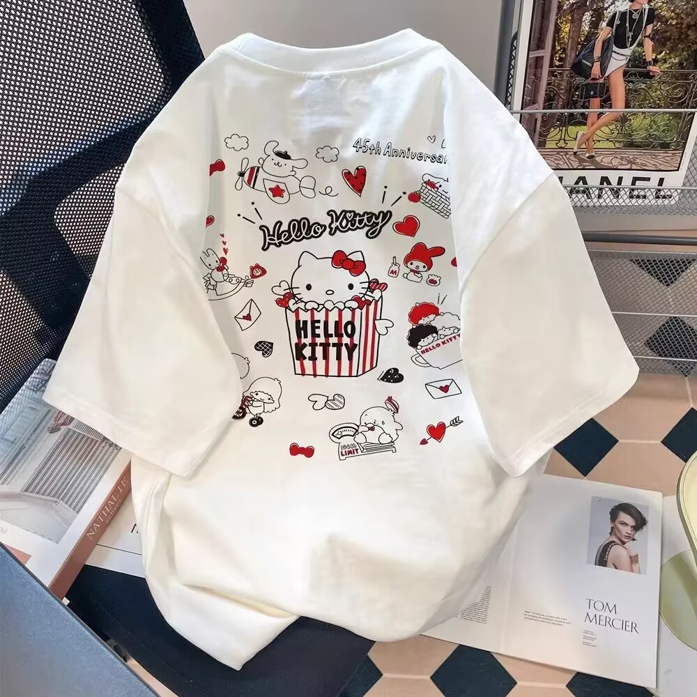 100%纯棉Hellokitty猫短袖T恤女