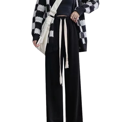 垂感直筒休闲裤慵懒小个子运动裤