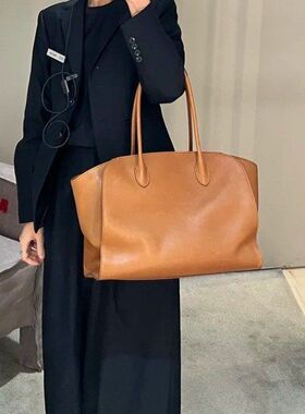 肯豆同款小众女包marlo14手提包购物袋托特大包牛皮公文包腋下包