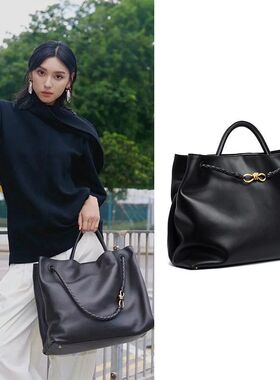 CHELSEA-Andiamo蝴蝶结全牛皮经典款编织通勤大容量托特手提包