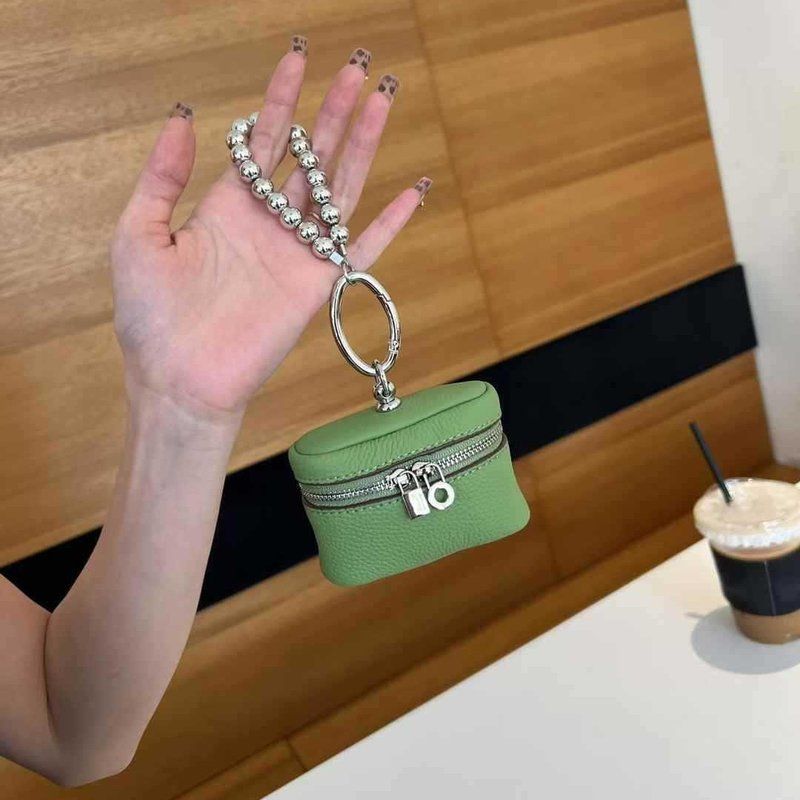 头层牛皮包挂饰小巧零钱包