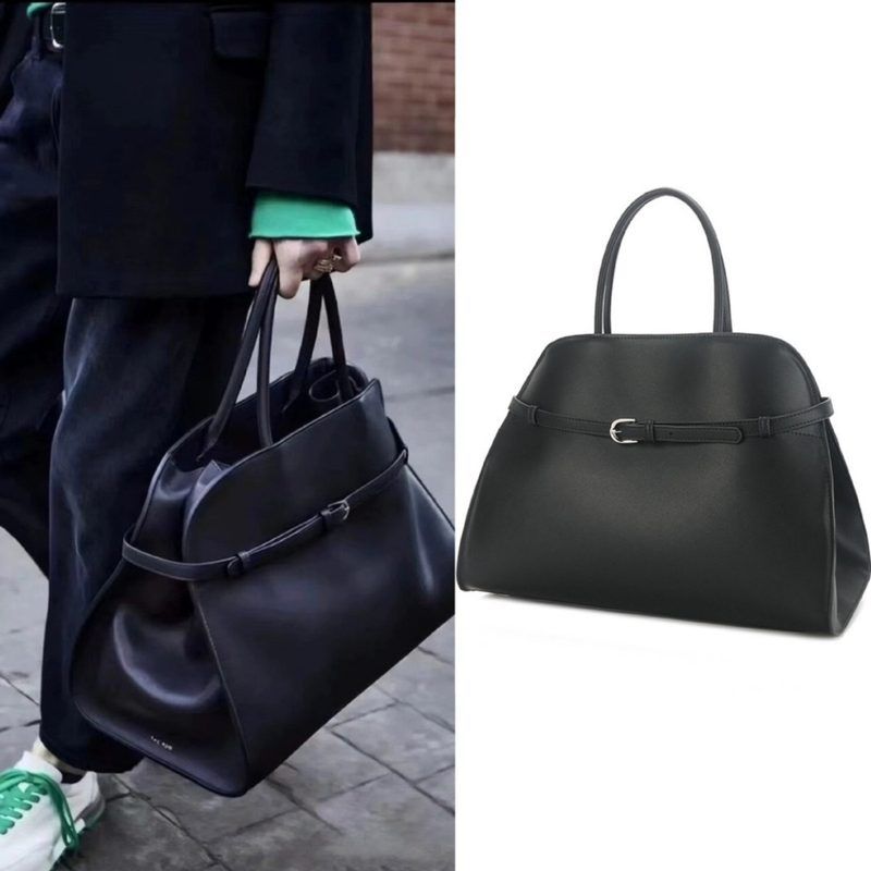 真皮Margaux Belt15皮带装饰托特包大容量单肩手提包收纳多色