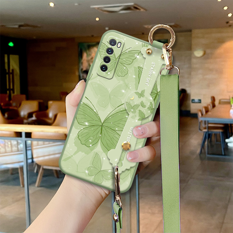 华为nova7时尚斜挎绳硅胶手机壳