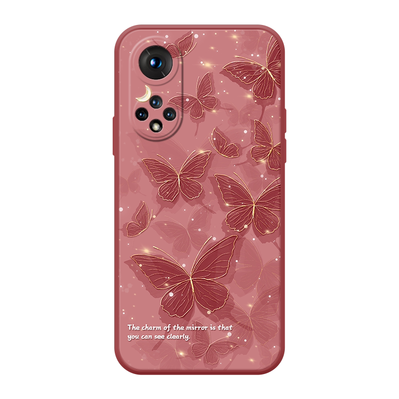 星光茶花蝶适用于荣耀50手机壳50Pro新款50SE个性honor60时尚女款荣耀30pro+硅胶荣耀20s超薄镜头全包