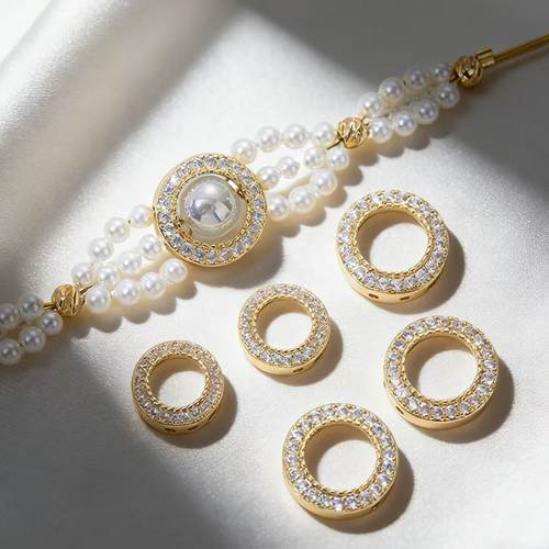 铜镀金包珠圈高保色