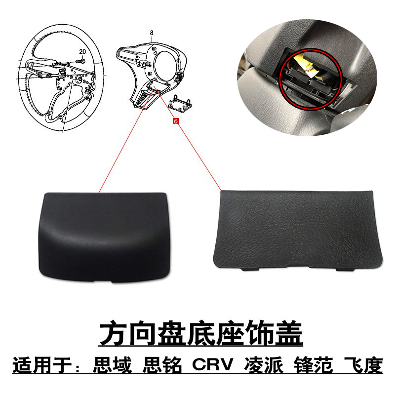 适用雅阁思域思铭CRV凌派锋范飞度方向盘底座下饰盖侧盖板小盖子