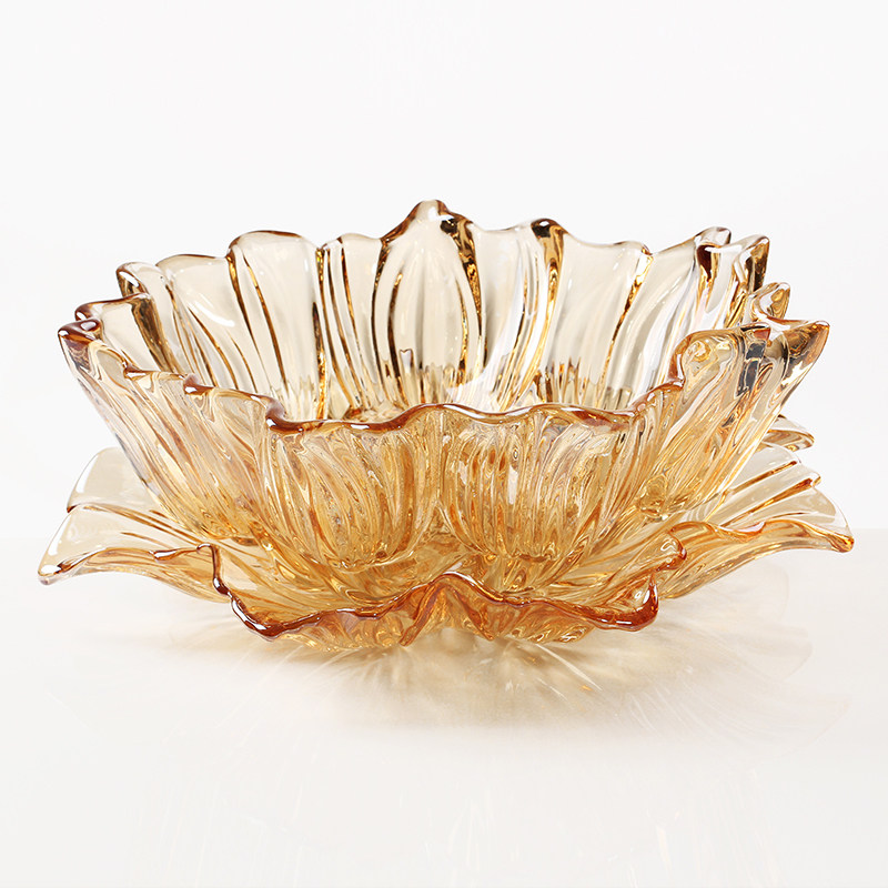 奢華翡翠金現代歐式水晶玻璃果盤家用大號客廳水果盤幹糖果盆套裝在類目 餐飲具, 餐具, 果盆/果盤/果籃中 - 來自Buy2taobao.com提供專業的淘寶代購服務