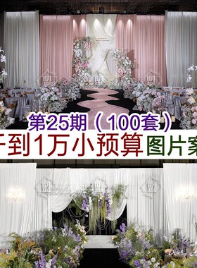 5千到1万小预算韩式白色香槟色粉色咖色红色小众婚礼图片案例资料