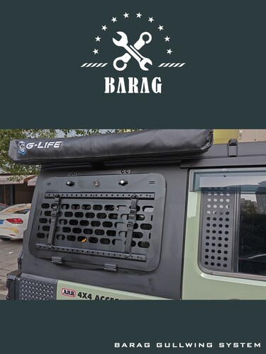 barag 吉普jeep牧马人jk四门改装侧窗战术防爆网鸥翼窗