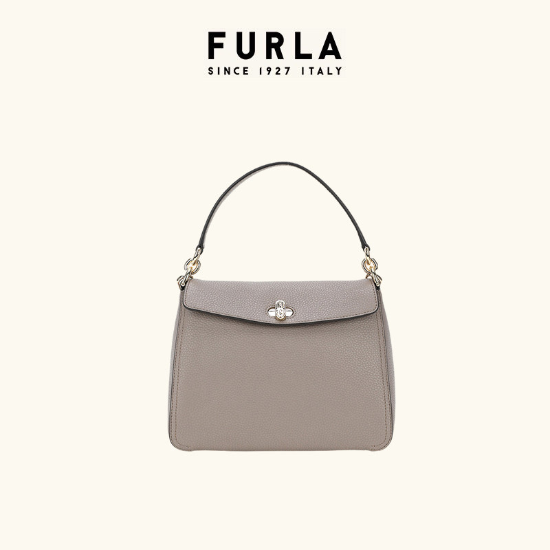 【礼物】FURLA芙拉DANAE牛皮小号女士手提单肩斜挎包豆腐包