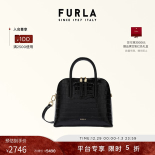 FURLA芙拉ATMOSFERA牛皮小号女士轻奢手提包斜挎包 新年礼物