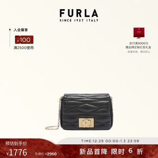 FURLA芙拉1927羊皮迷你女士菱格单肩斜挎包链条包 甄选礼遇