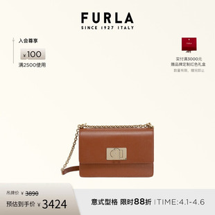 FURLA芙拉1927迷你牛皮女士斜挎包链条包小方包 礼物