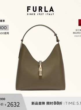 【礼物】FURLA芙拉GOCCIA牛皮中号女士单肩hobo包流浪包