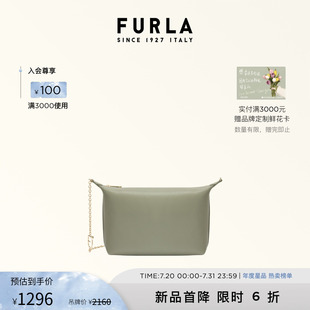 百搭小方包单肩斜挎链条包 FURLA芙拉NUVOLA牛皮迷你女士时尚