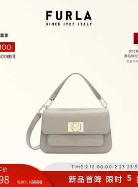 【春节好礼】FURLA芙拉ELLA牛皮小号女士手提包百搭气质斜挎包