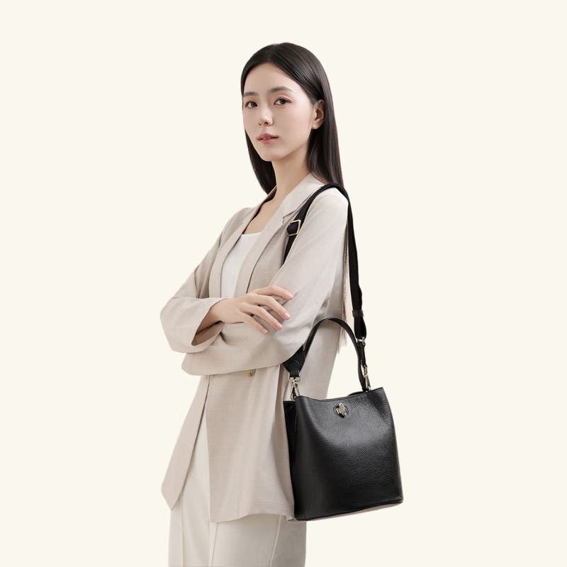 【礼物】FURLA芙拉DANAE牛皮小号女士斜挎手提包水桶包