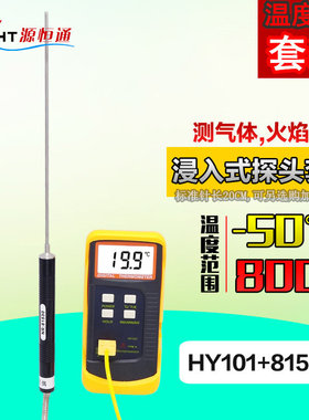 源恒通800度温度计电子测温仪水油温液体火焰浸入式温度测试仪表