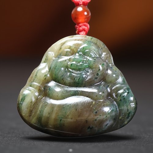 天然独山玉佛公挂件南阳翡翠玉