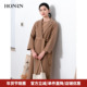HONRN 红人系带收腰双面山羊绒羊毛呢子大衣外套女秋冬HI55OD477