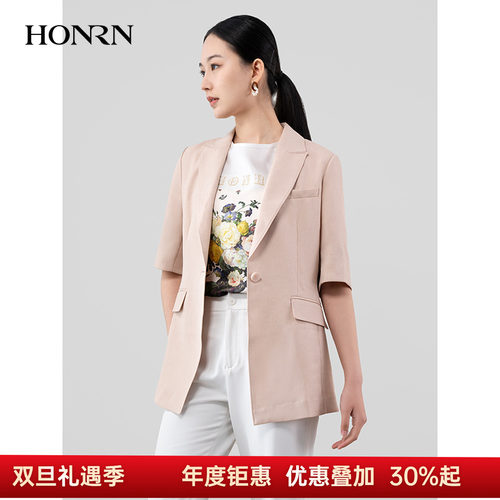 HONRN/红人五分袖西装外套