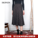 HONRN HI55OQ986 中长款 红人时尚 复古a字羊毛呢子半身裙女秋冬季