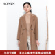 领中长款 HONRN 红人气质西装 双面羊毛呢大衣外套女秋冬HI55OD953