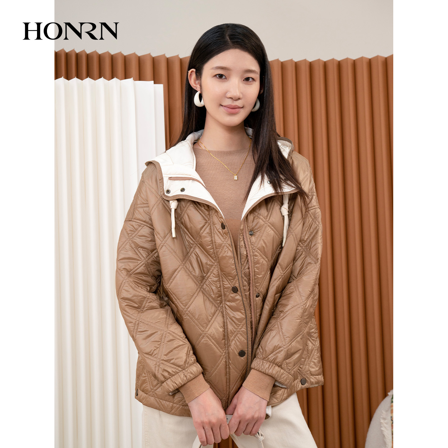 HONRN/红人短款连帽棉衣棉服外套
