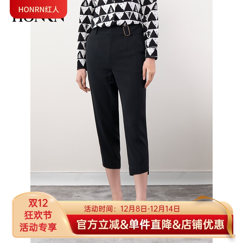 HONRN/红人八分裤直筒休闲裤