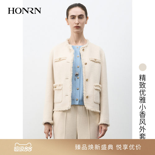 HONRN/红人小香风短外套女