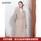 HONRN 红人西装 领系带收腰双面羊毛呢子大衣外套女秋冬HI55OD515