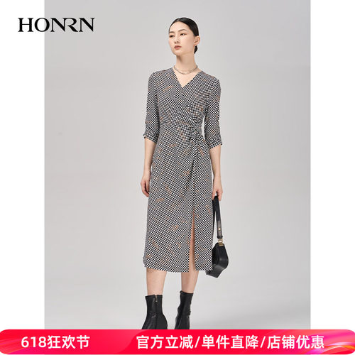 HONRN气质款收腰连衣裙