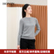 HONRN 红人显瘦圆领套头山羊绒羊毛衣针织衫 上衣女秋冬HI55OM107