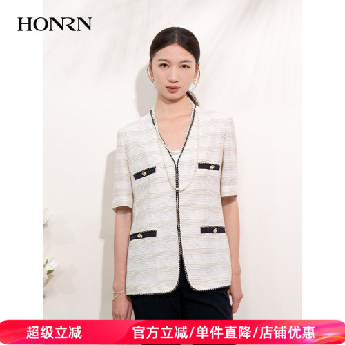 HONRN/红人小香风针织开衫外套