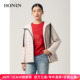 春秋HJ11MA571 连帽菱形格棉衣棉服外套女款 HONRN 红人宽松短款