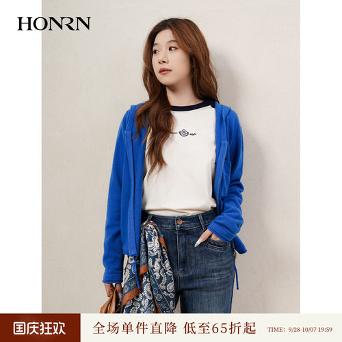 红人绵羊毛连帽针织开衫女通勤
