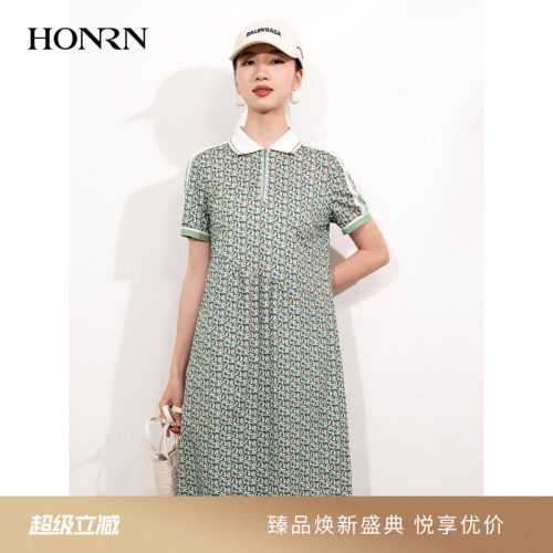 HONRN/红人短袖遮肉显瘦连衣裙