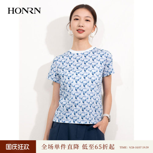 HONRN/红人短袖薄款纯棉t恤上衣