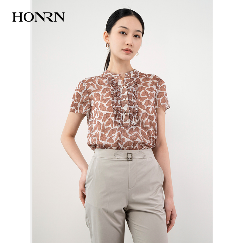 HONRN/红人短袖衬衫吊带两件套