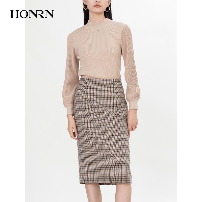 HONRN/红人中长裙直筒半身裙