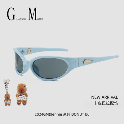 gm联名jennie同款发箍墨镜女猫眼千禧Y2K可换配饰DONUT防晒太阳镜