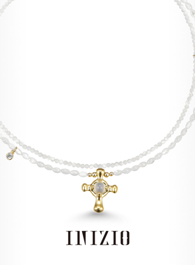 INIZIO新品灵露系列十字双珠链