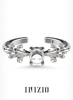 INIZIO圣百合白水晶纯银戒指