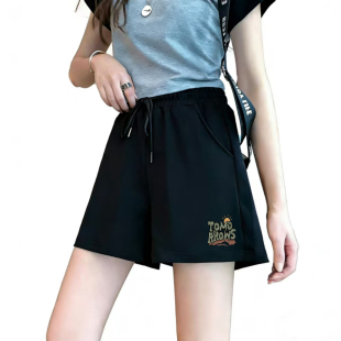 百搭小个子阔腿高腰显瘦外穿休闲热裤 纯棉运动短裤 薄款 新款 女夏季