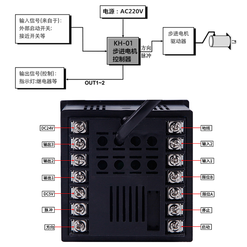 步进电机KH-01单轴控制器脉冲发生器 电压AC220V附教程在线指导