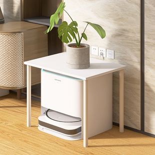 扫地机器人上方置物架猫砂盆落地收纳架鱼缸实木架宠物高脚架