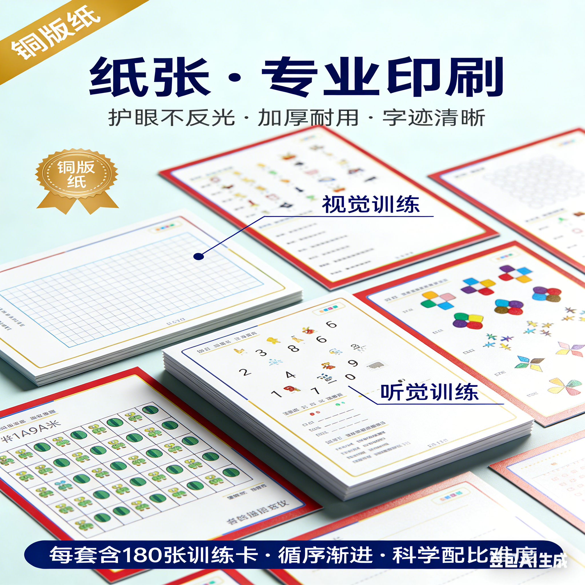 舒尔特方格专注力训练6岁以上宝宝注意神器教具迷宫听觉玩具卡片