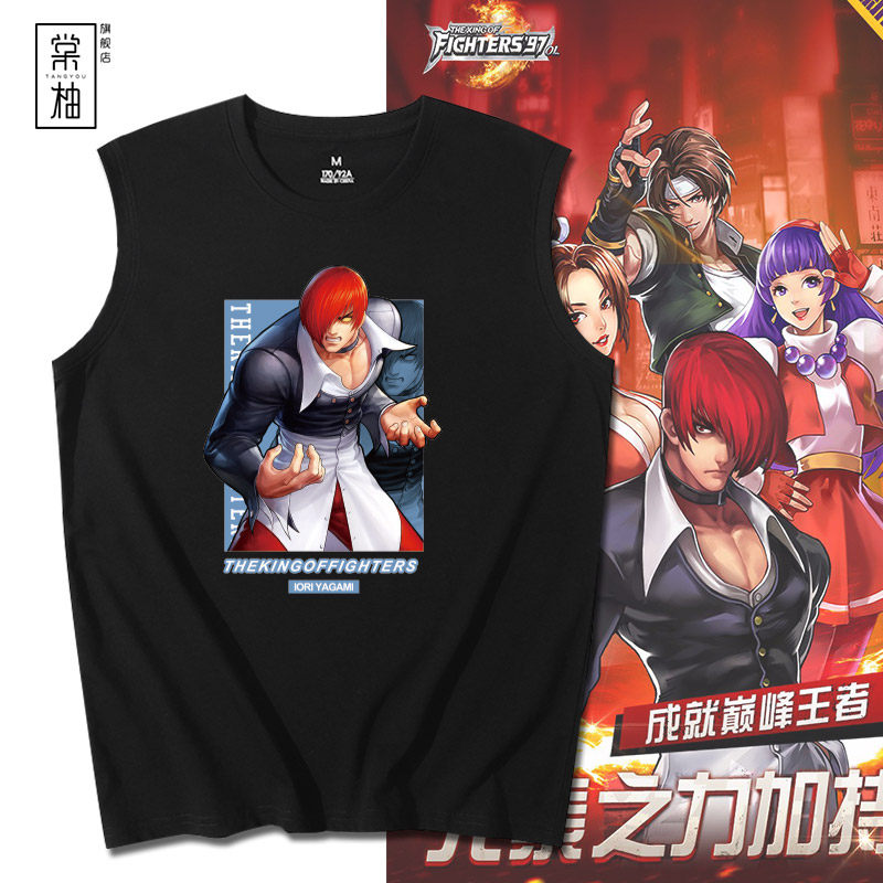 游戏街霸无袖t恤男潮夏季潮牌男生纯棉坎肩男士运动健身背心男款